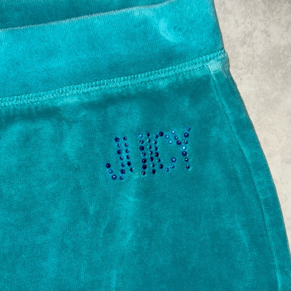 VINTAGE Y2K JUICY COUTURE LOW RISE STRAIGHT CUT GREEN PANTS SIZE L - Picture 2 of 7